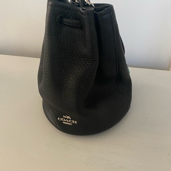 COACH PETAL Mini Bag Coach Black Drawstring Pouch Pink Wristlet. - Picture 3 of 9